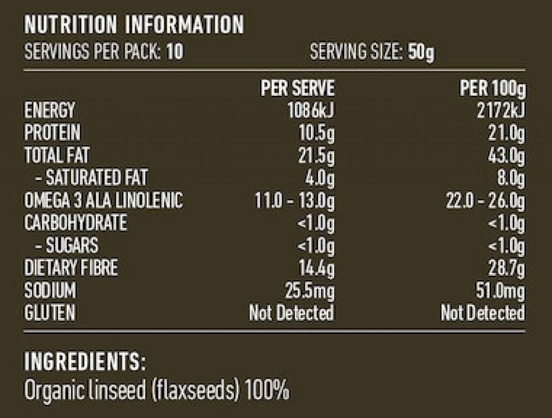 Organic Golden Linseed (Flaxseed) 500g