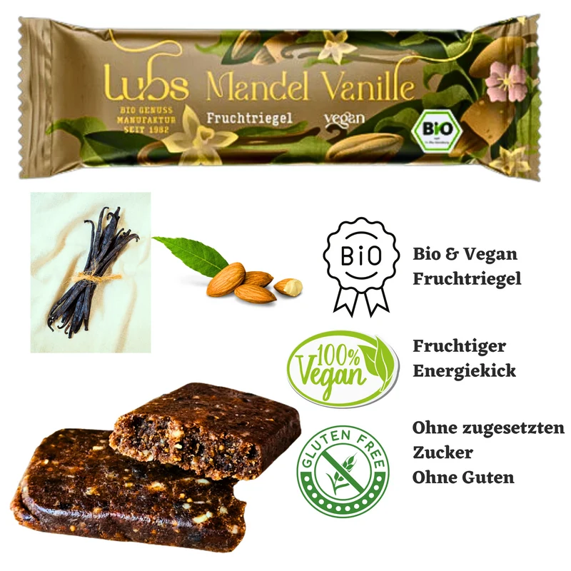 Lubs Bio&Vegan Fruchtriegel Mandel & Vanille