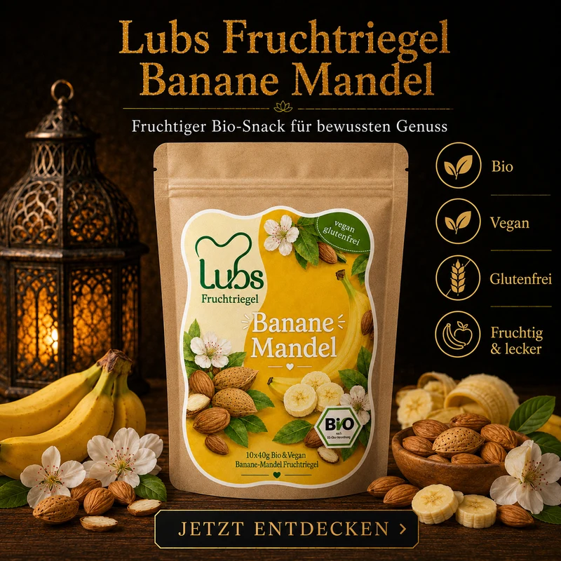 Lubs Bio& Vegan Fruchtriegel Banane & Mandel