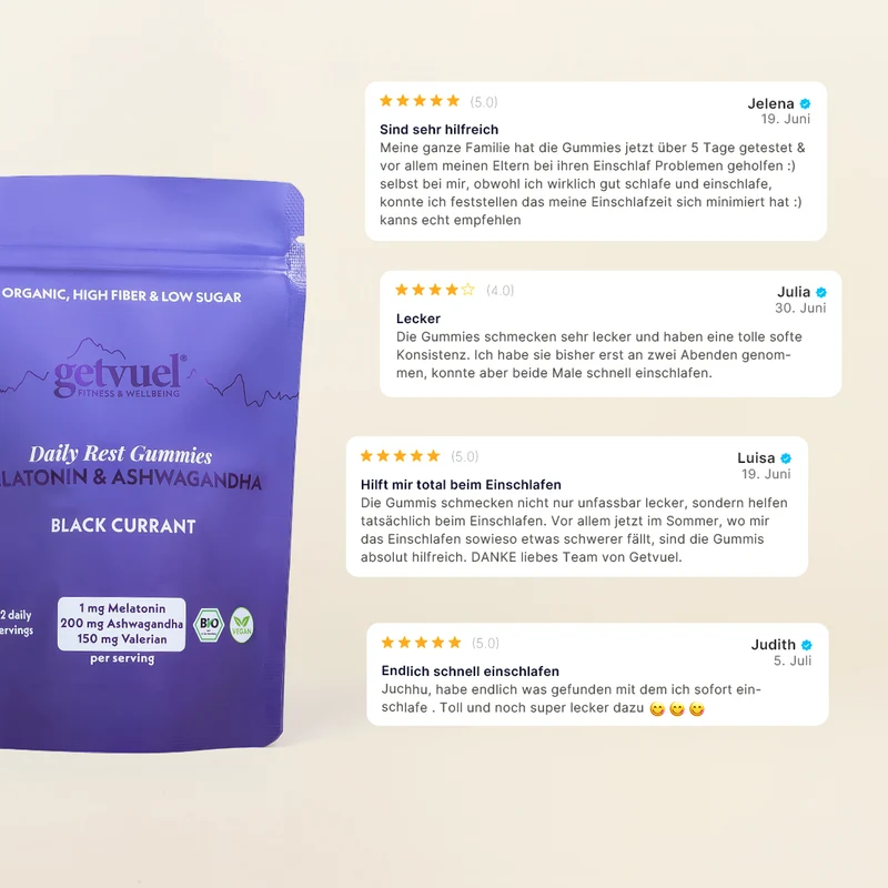 Bio - Daily Rest Gummies - Black Currant - Melatonin & Ashwagandha