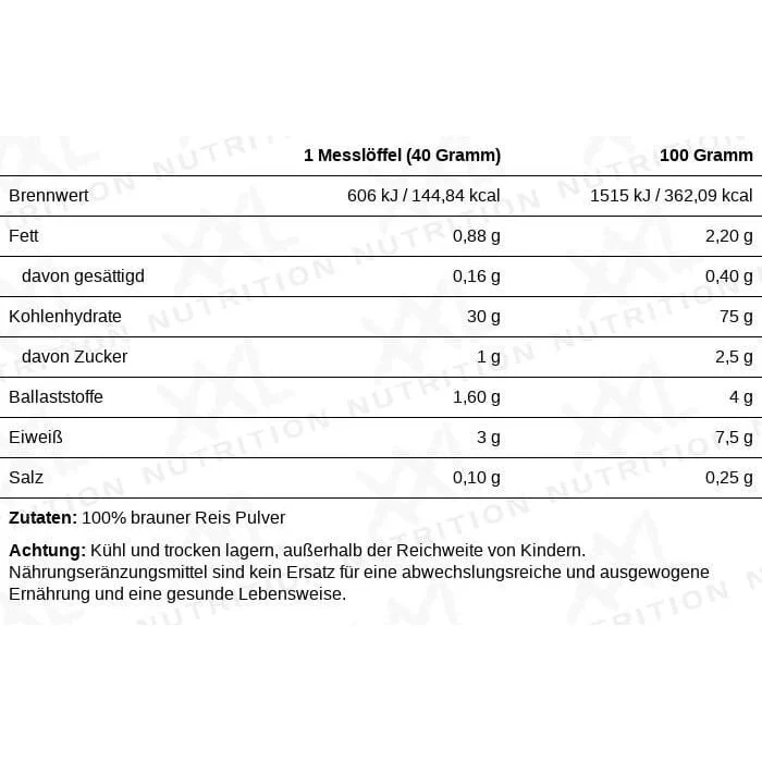 XXL Nutrition Perfect Rice Powder 5kg