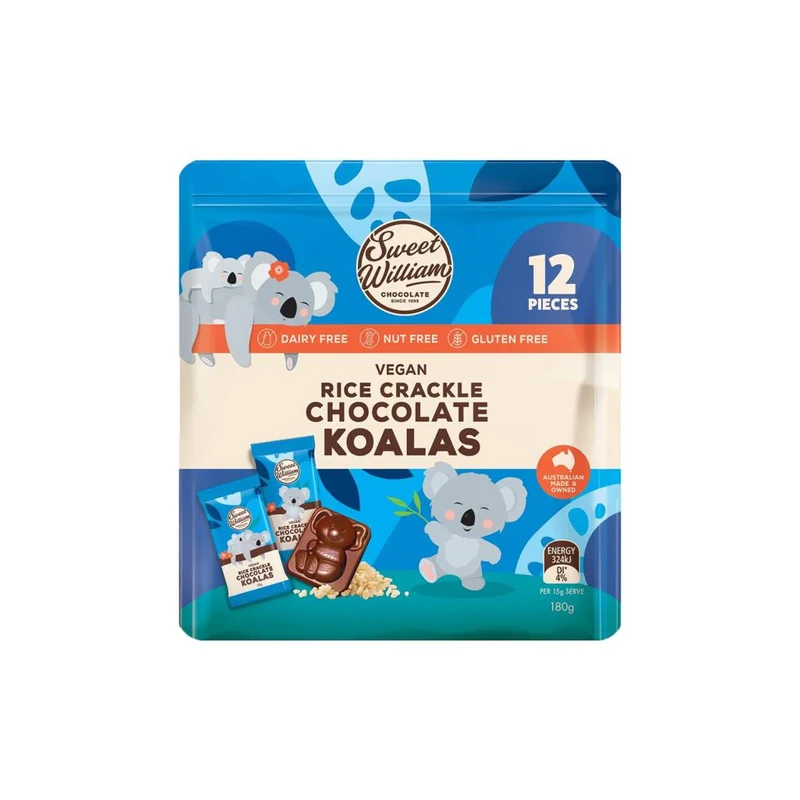 Rice Crackle Choc Koalas 12pk 180g
