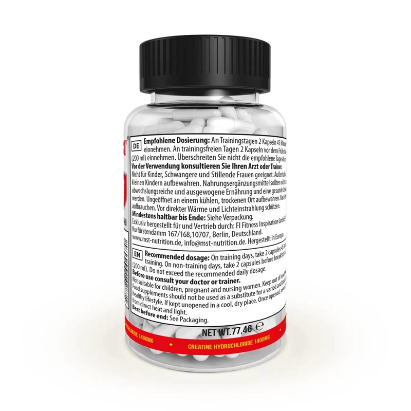 MST Nutrition Creatine HCL 90 Kapseln