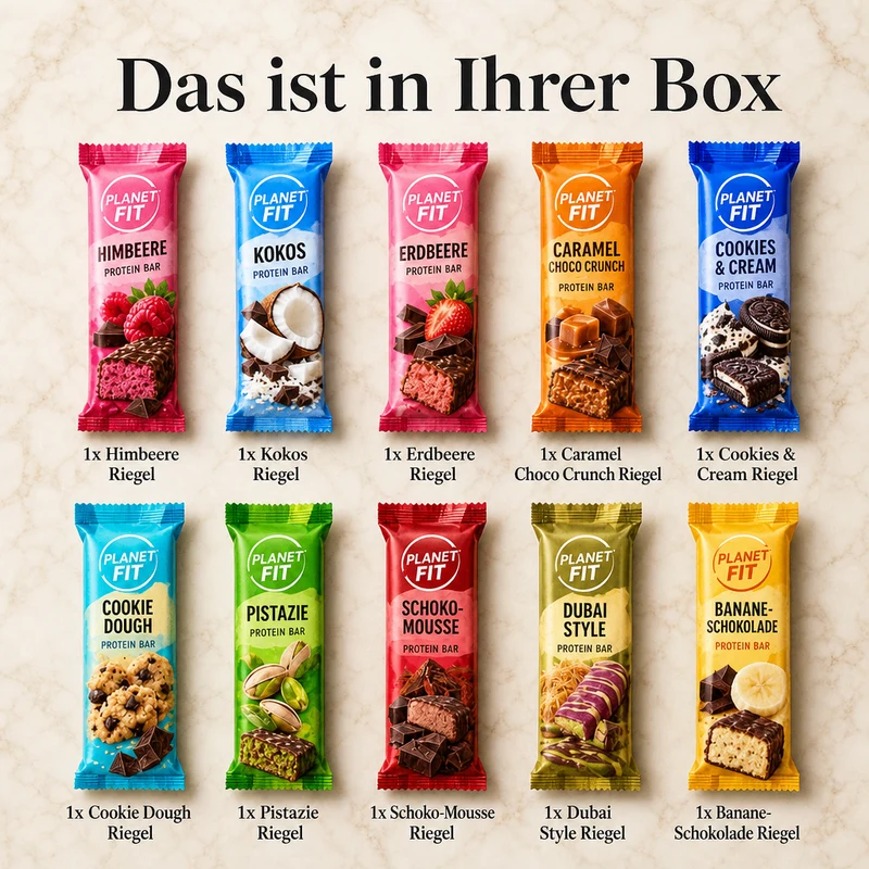 Gemischte Protein Riegel Box| 10 gemischte Protein Riegel