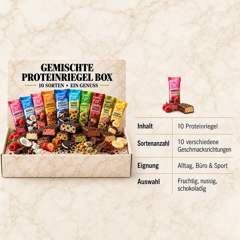 Gemischte Protein Riegel Box| 10 gemischte Protein Riegel