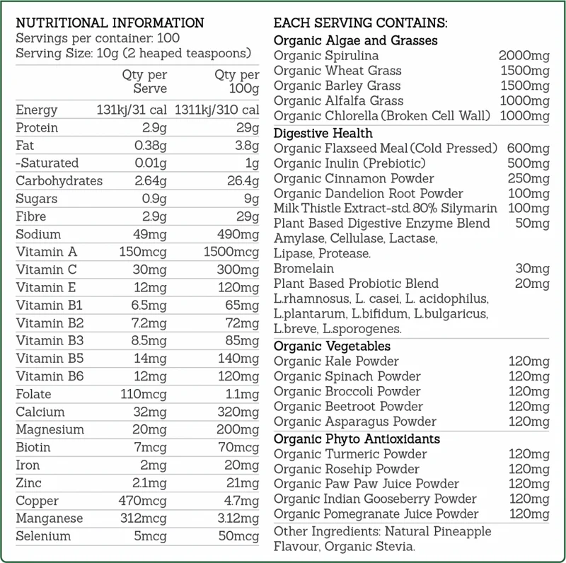 Organic Green Boost 1kg