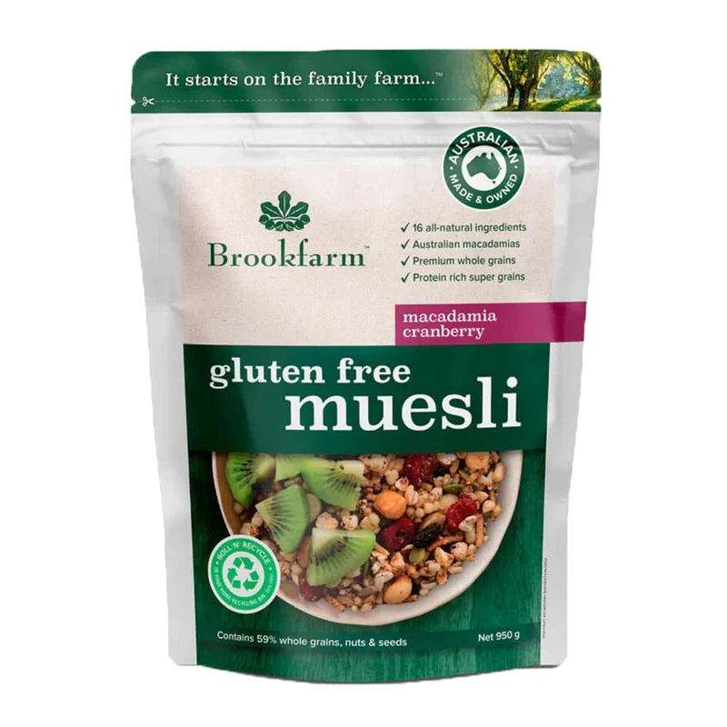 Macadamia Cranberry Gluten Free Muesli 950g