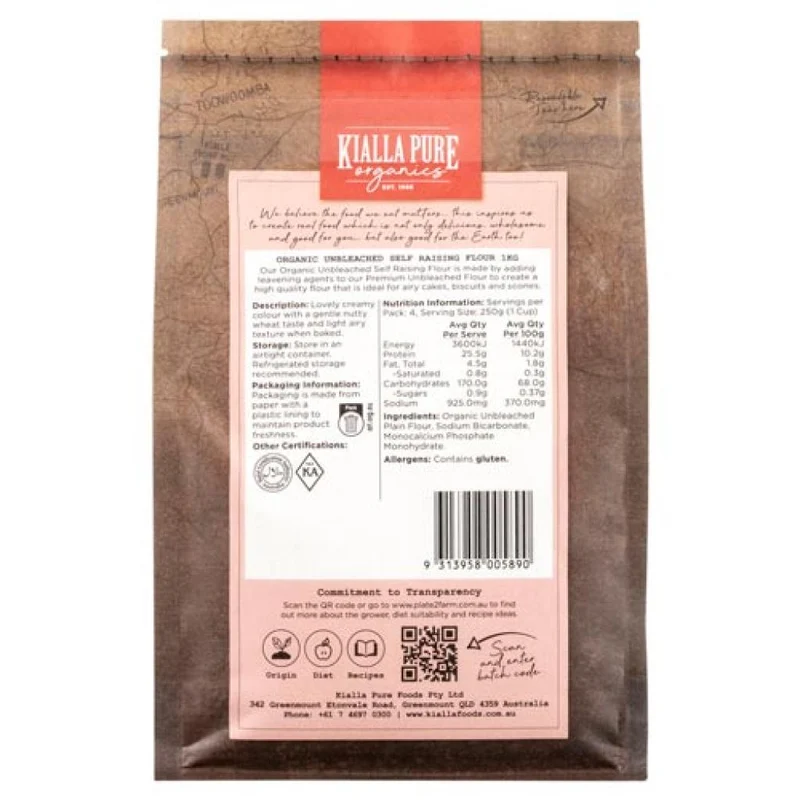 Unbleached Self Raising Flour 1kg