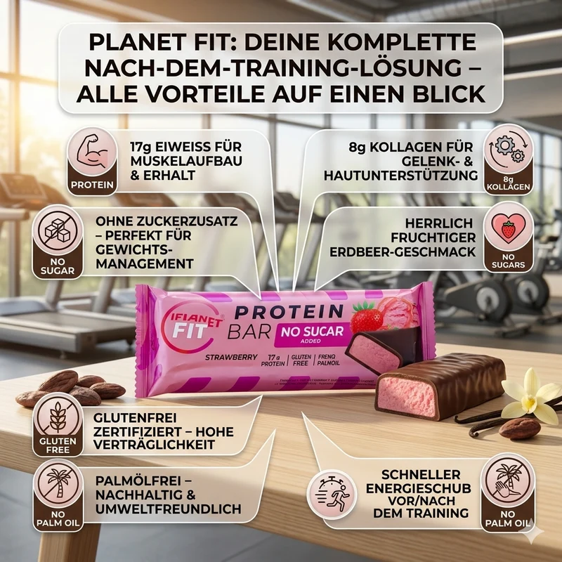 Protein Riegel Erdbeere 55g