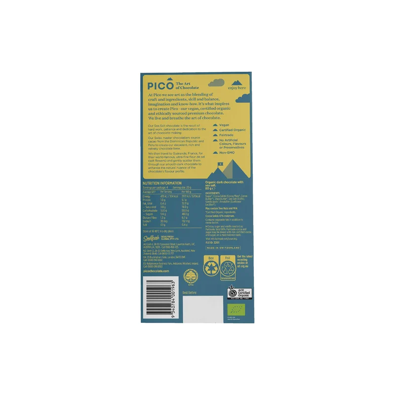 Sea Salt Dark Chocolate 80g
