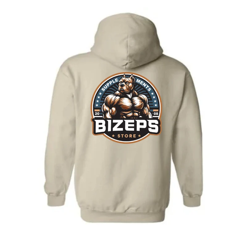 Bizeps Store Hoodie Sand
