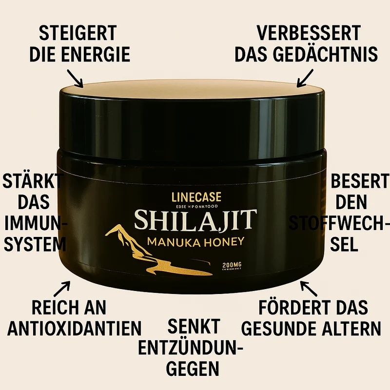 Linecase -Shilajit Manuka Honig Doppelpack 2x 30g| Shilajit Honig| Shilajit Harz