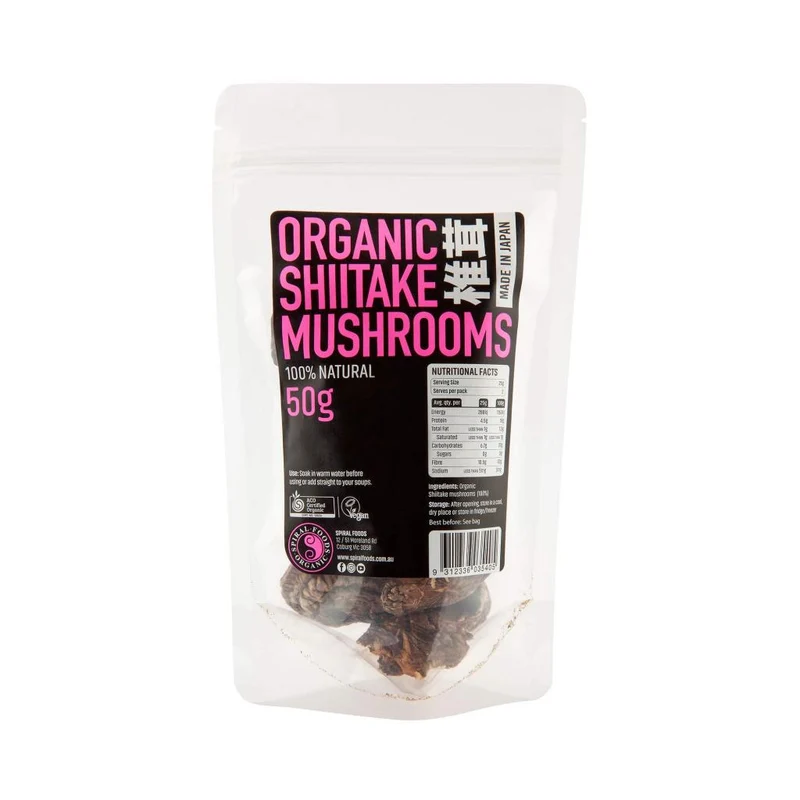 Organic Shiitake Mushrooms 50g