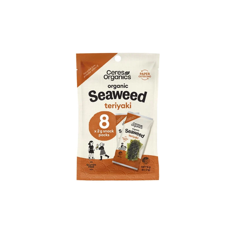 Organic Seaweed Teriyaki 8pk 16g