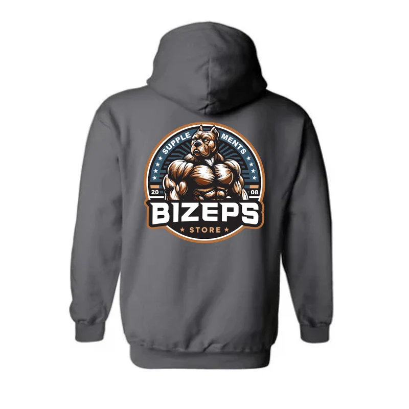 Bizeps Store Hoodie Charcoal Solid
