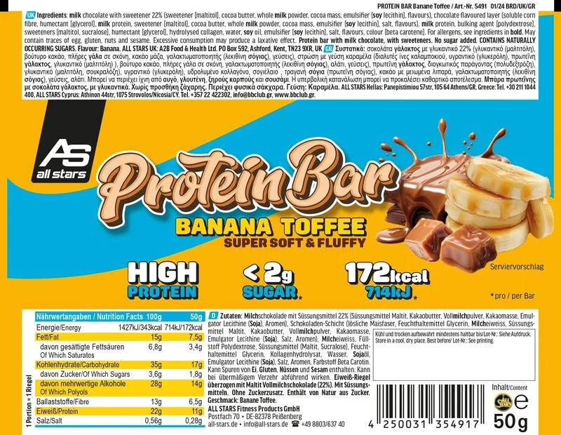 All Stars Protein Bar Soft 50g Riegel